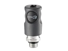 PrevoS1 - Szybkozłączka z Odpowietrzeniem - PREVOST S1 - z Gwintem Zewnętrznym - ISO 6150C - DN 6 - Typ CSI 06 - 1 Klik
