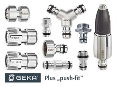 Szybkozłączki do Wody - GEKA Plus push-fit - z Mosiądzu Chromowanego - KARASTO