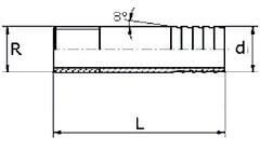 Króciec do Węża - Rurowy - z Gwintem Zewnętrznym - ze Stali Szlachetnej