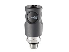 PrevoS1 - Szybkozłączka z Odpowietrzeniem - PREVOST S1 - z Gwintem Zewnętrznym - ISO 6150C - DN 6 - Typ CSI 06 - 1 Klik