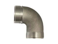 Kolano Przemysłowe - 2 x Gwint Zewnętrzny BSPP - Aluminium