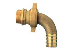 Króciec Kątowy do Węża z Gwintem Zewnętrznym - Trzyczęściowy do Pomp - z Mosiądzu - Art. 9891 - Produkt Włoski