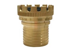 Jednoczęściowe Złącze TW -  Typ MK - EUROZŁĄCZE Część MKV - Korona TW z Króćcem pod Obejmę Skorupową - Mosiądz - EN 14420-6