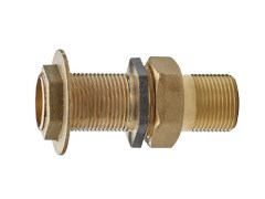 Złącze do Zbiorników - Przepust Szczelny - Złącze Grodziowe ze Śrubunkiem - z Mosiądzu - Art. 9870 - Produkt Włoski